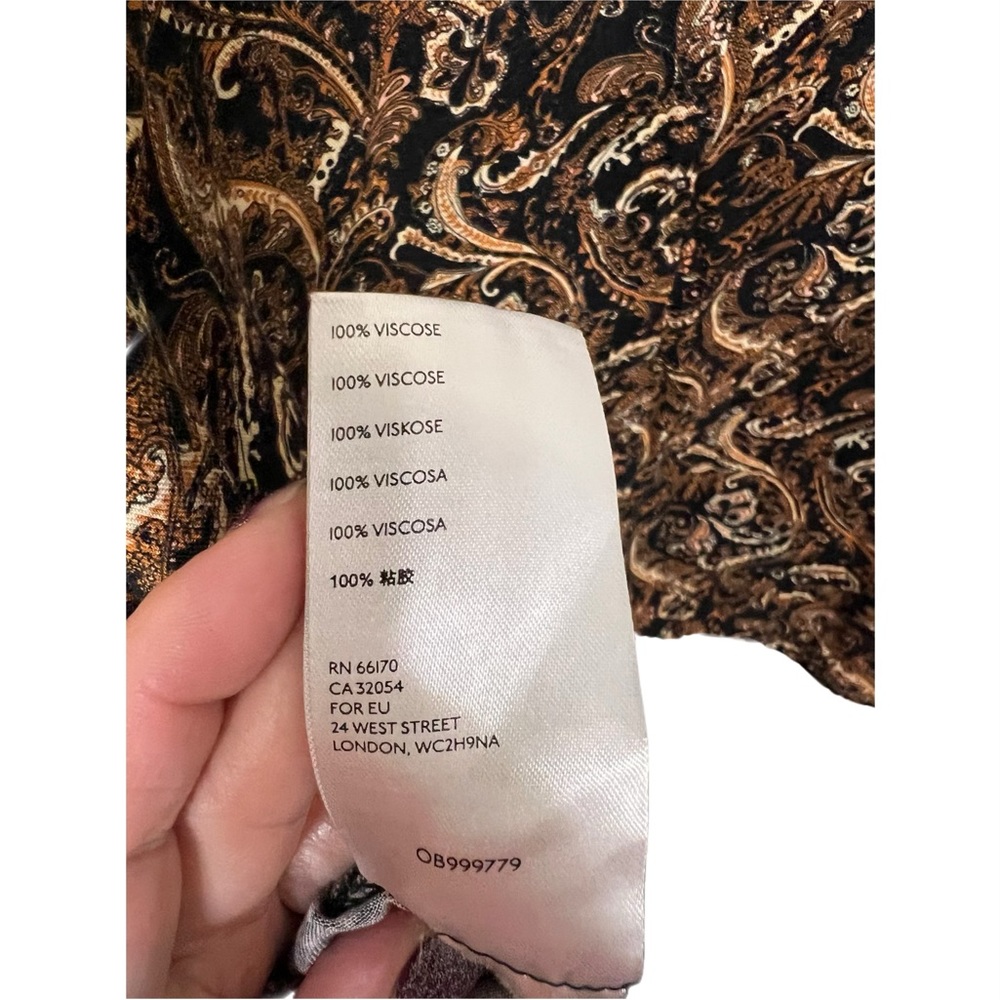 URBAN OUTFITTERS Brown Paisley Mini Dress Size SP Color: Brown and Tan - Picture 10 of 10